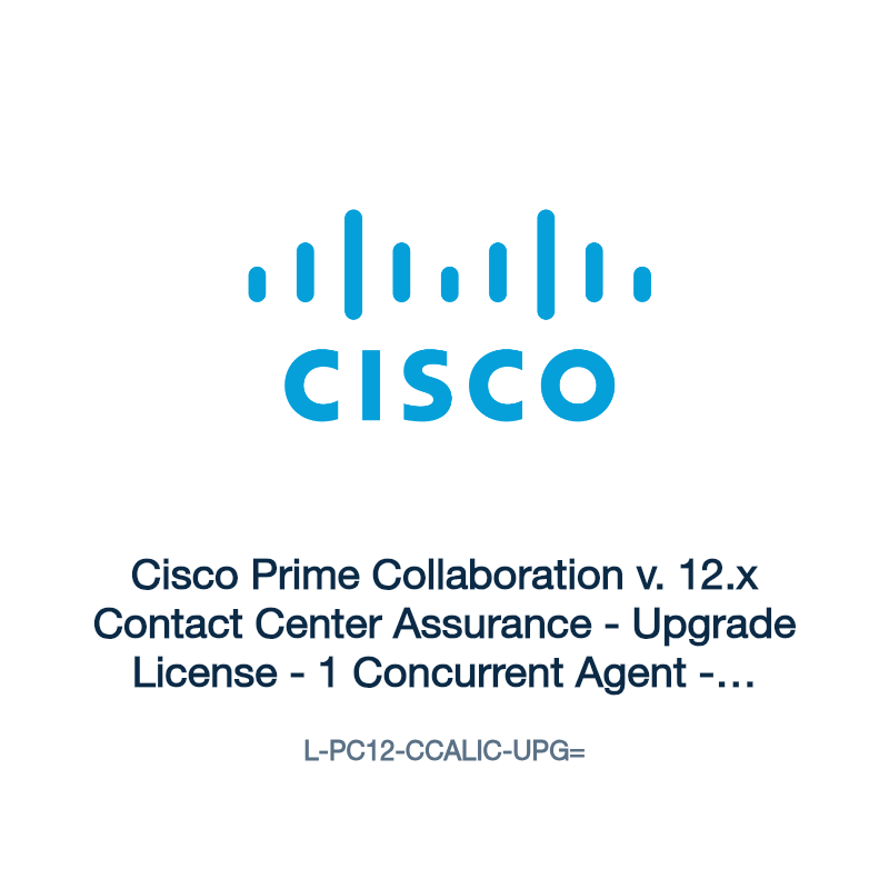 L-PC12-CCALIC-UPG=: Cisco Prime Collaboration v. 12.x Contact Center Assurance