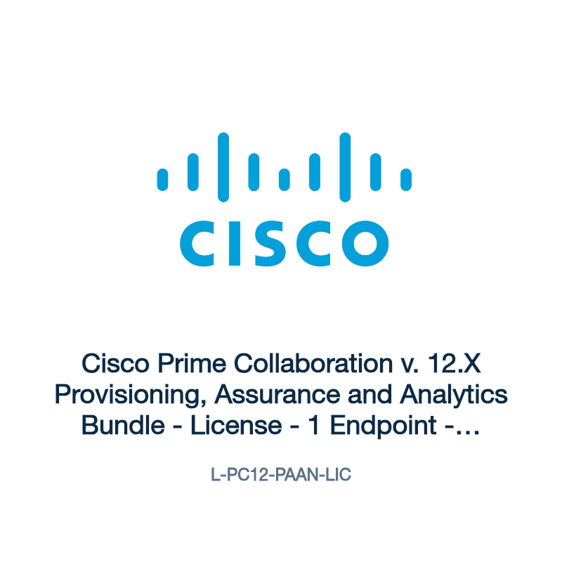 L-PC12-PAAN-LIC: Cisco Prime Collaboration v. 12.X Provisioning, Assurance and