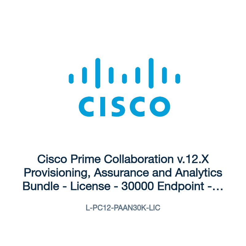 L-PC12-PAAN30K-LIC: Cisco Prime Collaboration v.12.X Provisioning, Assurance and