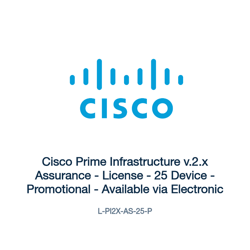 L-PI2X-AS-25-P: Cisco Prime Infrastructure v.2.x Assurance