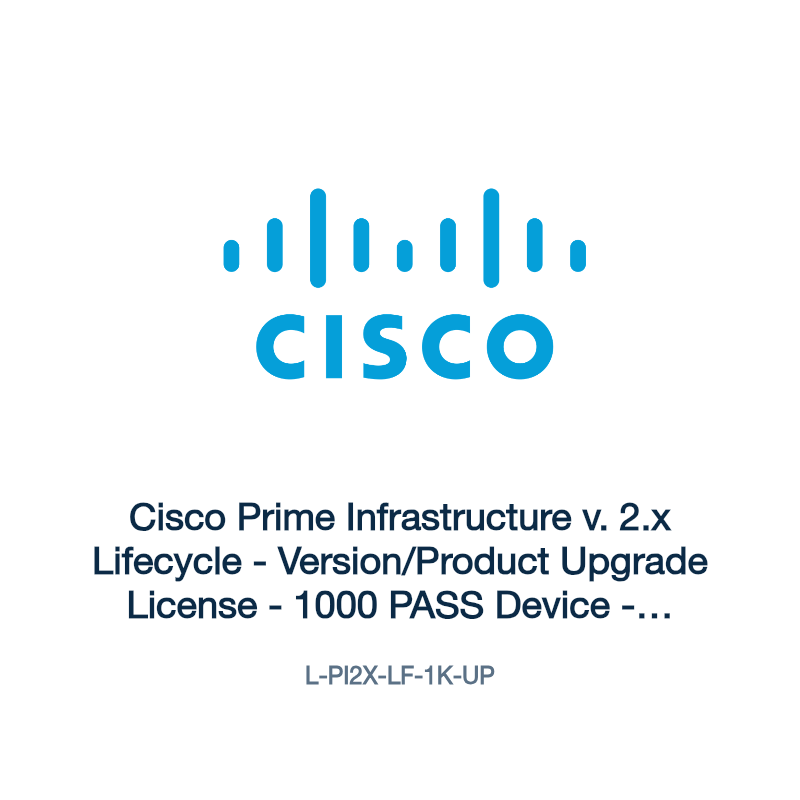 L-PI2X-LF-1K-UP: Cisco Prime Infrastructure v. 2.x Lifecycle