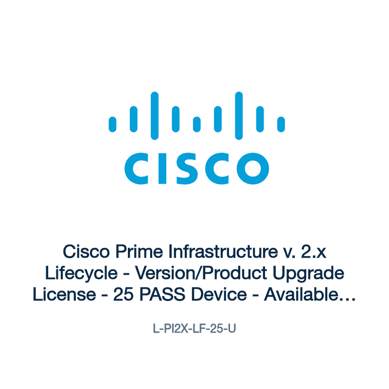 L-PI2X-LF-25-U: Cisco Prime Infrastructure v. 2.x Lifecycle