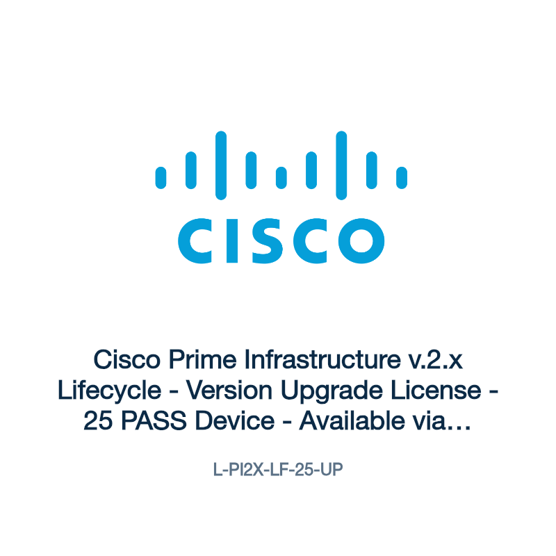 L-PI2X-LF-25-UP: Cisco Prime Infrastructure v.2.x Lifecycle