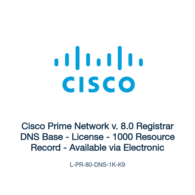 L-PR-80-DNS-1K-K9: Cisco Prime Network v. 8.0 Registrar DNS Base