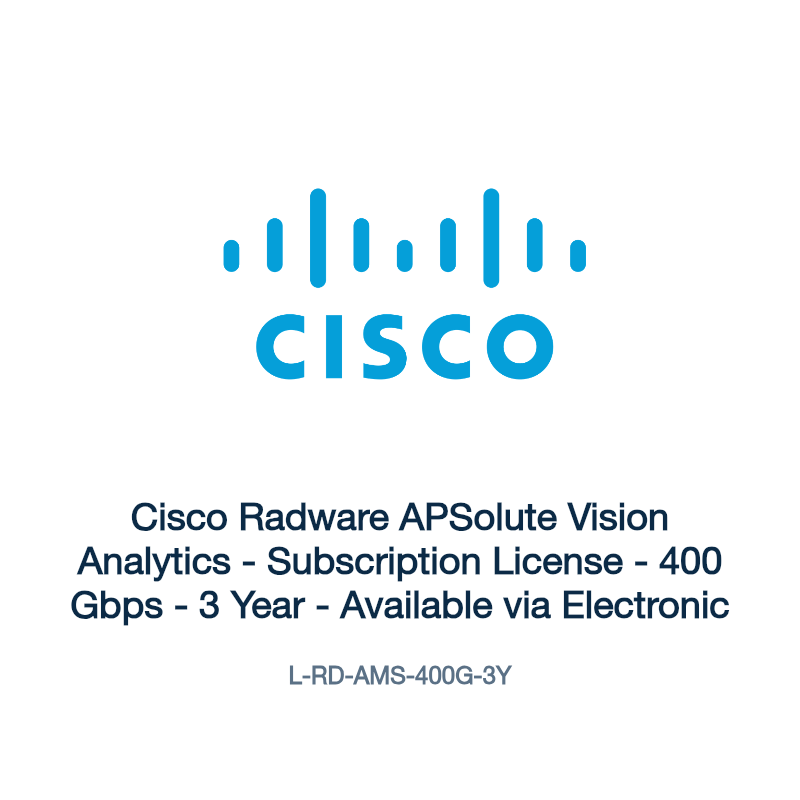 L-RD-AMS-400G-3Y: Cisco Radware APSolute Vision Analytics