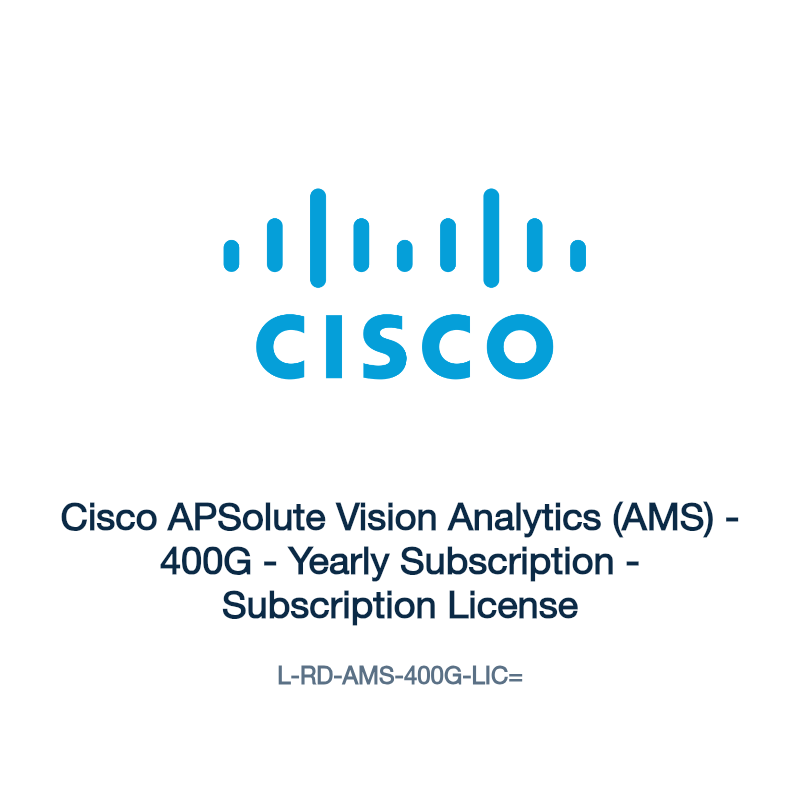 L-RD-AMS-400G-LIC=: Cisco APSolute Vision Analytics (AMS)
