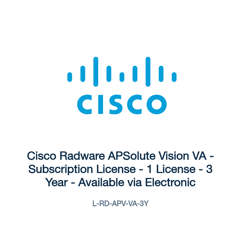 L-RD-APV-VA-3Y: Cisco Radware APSolute Vision VA