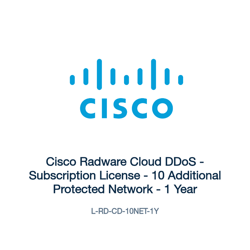 L-RD-CD-10NET-1Y: Cisco Radware Cloud DDoS