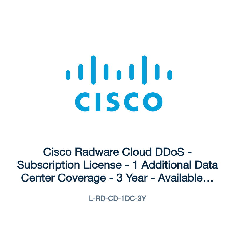 L-RD-CD-1DC-3Y: Cisco Radware Cloud DDoS