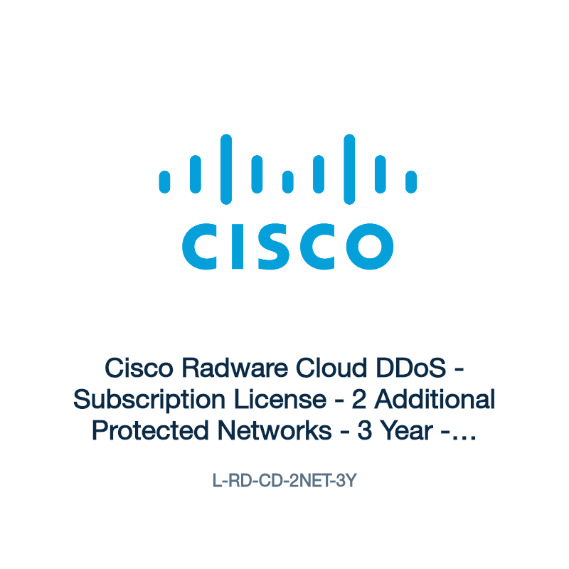 L-RD-CD-2NET-3Y: Cisco Radware Cloud DDoS