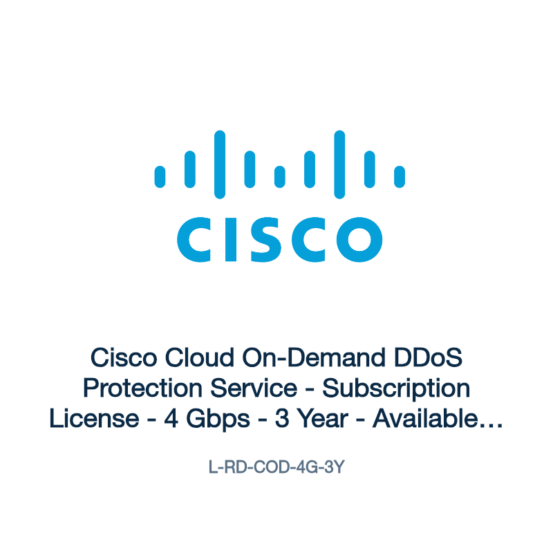 L-RD-COD-4G-3Y: Cisco Cloud On-Demand DDoS Protection Service