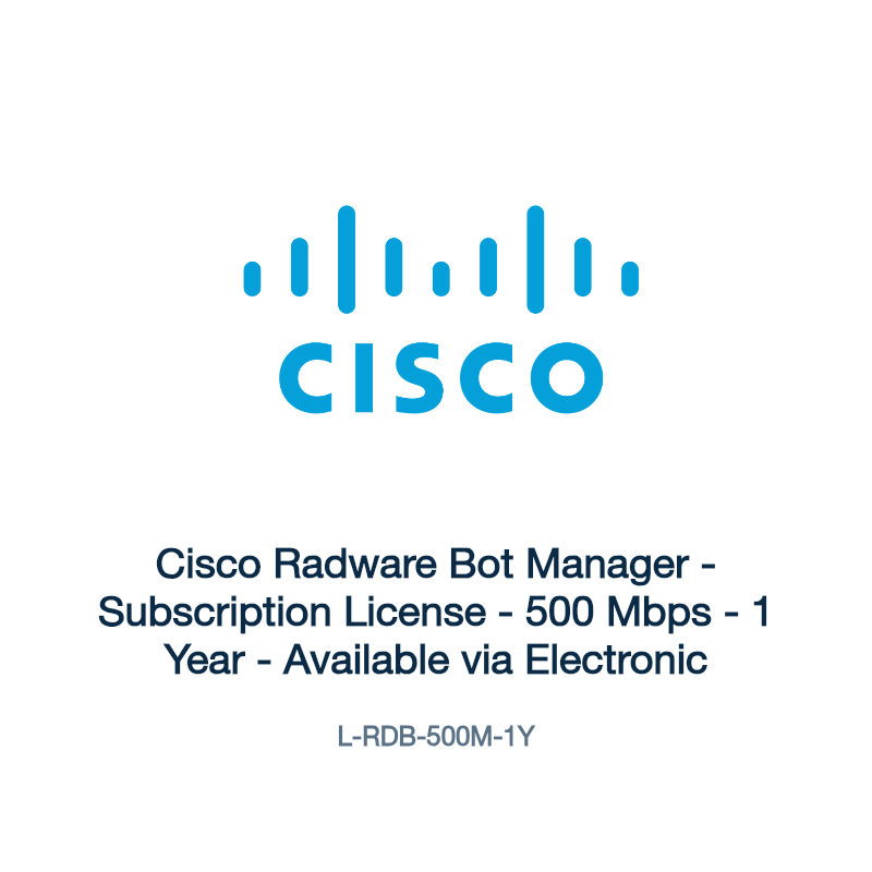 L-RDB-500M-1Y: Cisco Radware Bot Manager