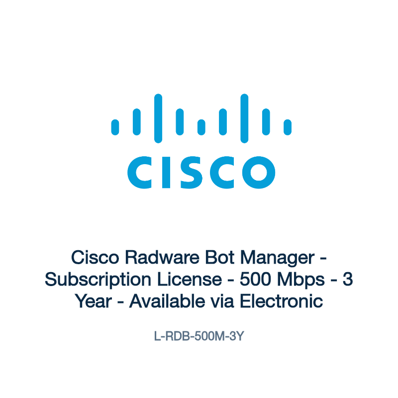 L-RDB-500M-3Y: Cisco Radware Bot Manager