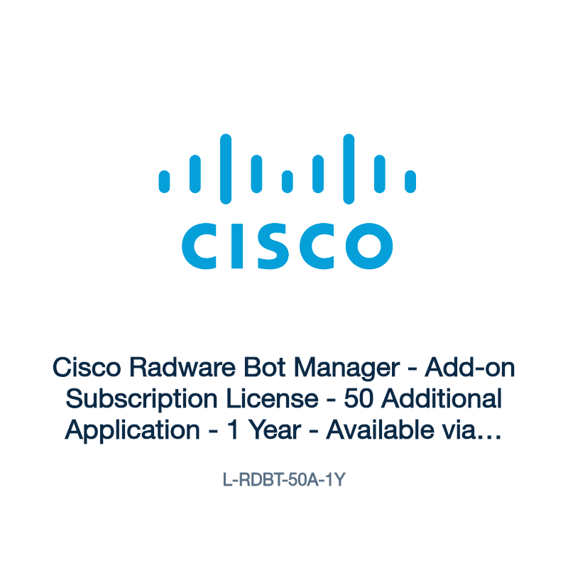 L-RDBT-50A-1Y: Cisco Radware Bot Manager