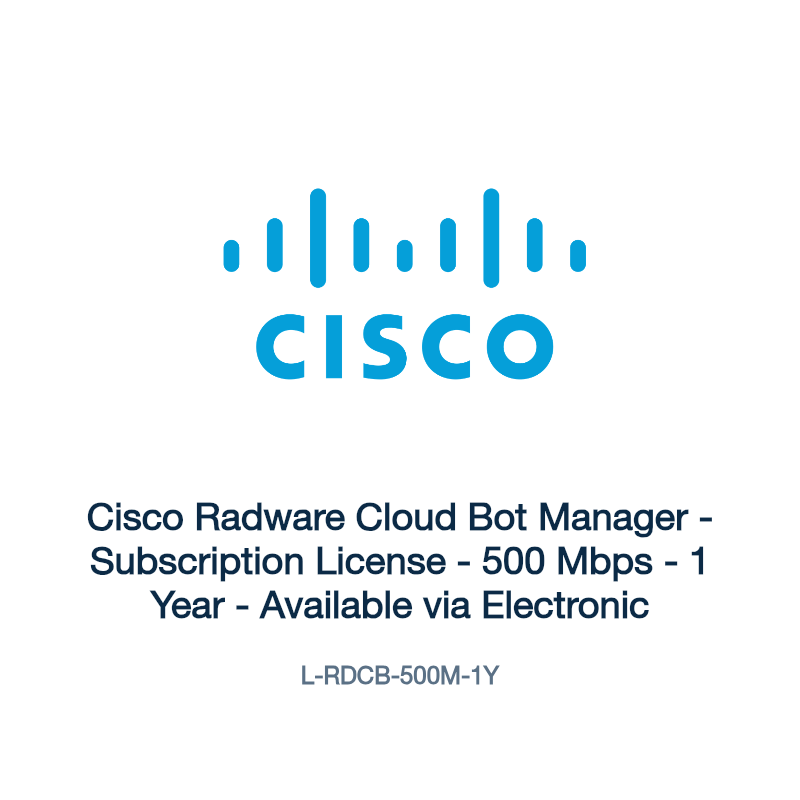 L-RDCB-500M-1Y: Cisco Radware Cloud Bot Manager