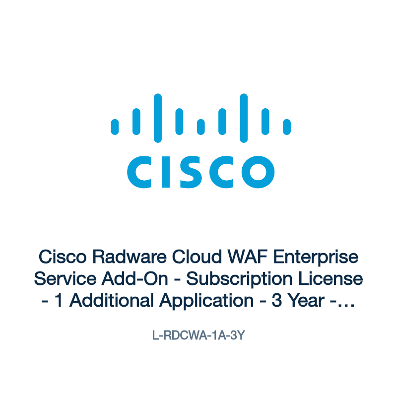 L-RDCWA-1A-3Y: Cisco Radware Cloud WAF Enterprise Service Add-On