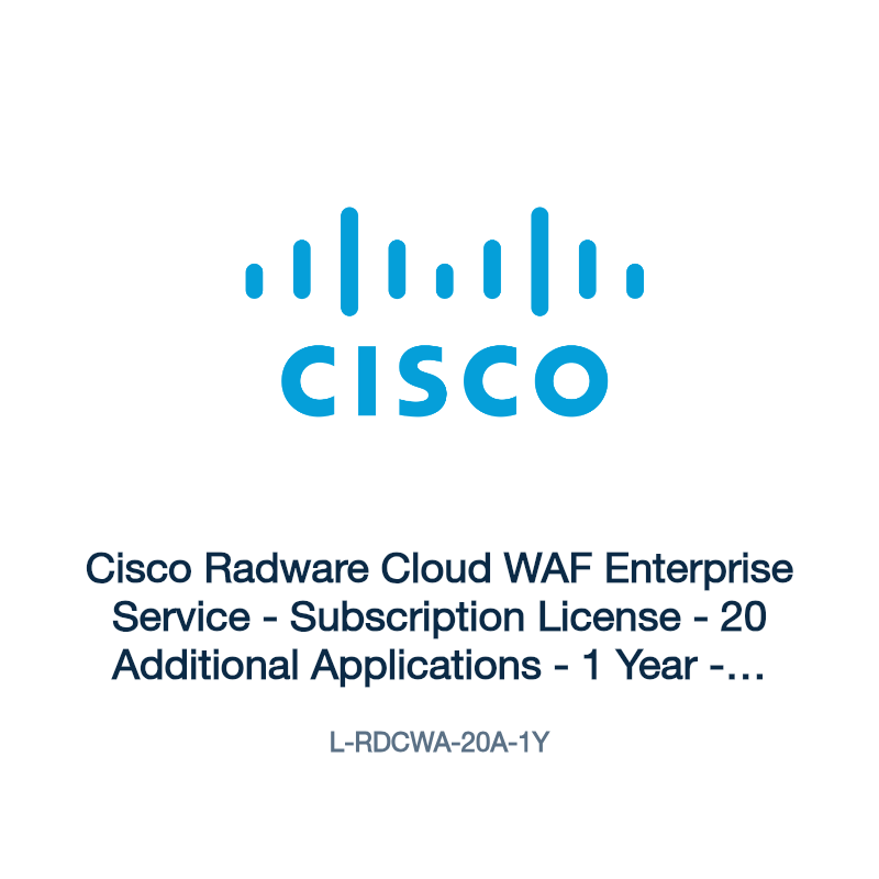 L-RDCWA-20A-1Y: Cisco Radware Cloud WAF Enterprise Service
