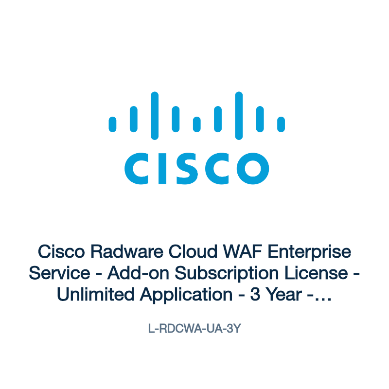 L-RDCWA-UA-3Y: Cisco Radware Cloud WAF Enterprise Service