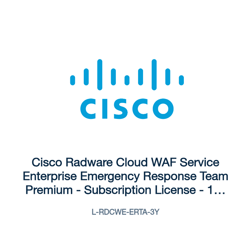 L-RDCWE-ERTA-3Y: Cisco Radware Cloud WAF Service Enterprise Emergency Response Team
