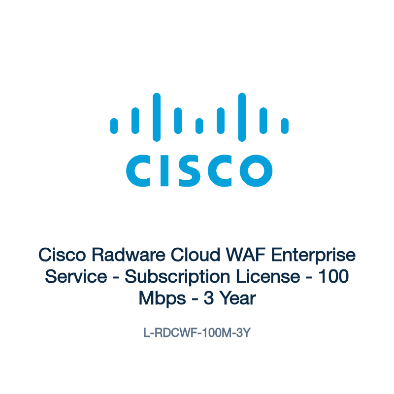 L-RDCWF-100M-3Y: Cisco Radware Cloud WAF Enterprise Service