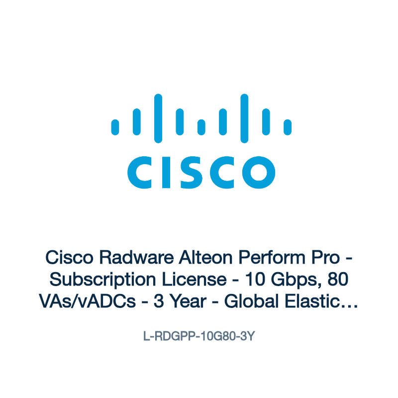 L-RDGPP-10G80-3Y: Cisco Radware Alteon Perform Pro