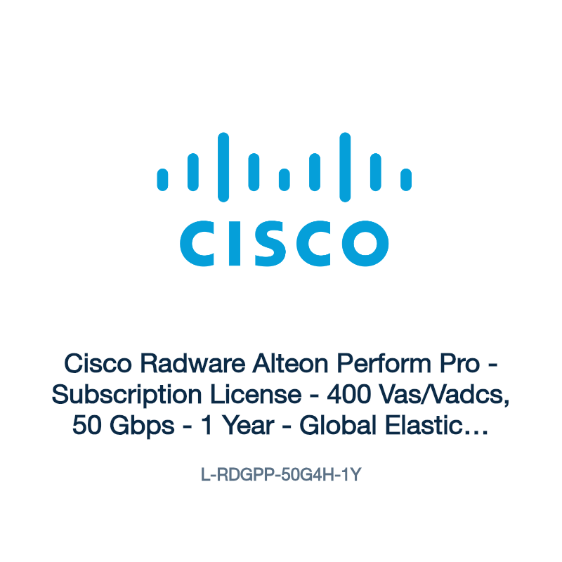 L-RDGPP-50G4H-1Y: Cisco Radware Alteon Perform Pro