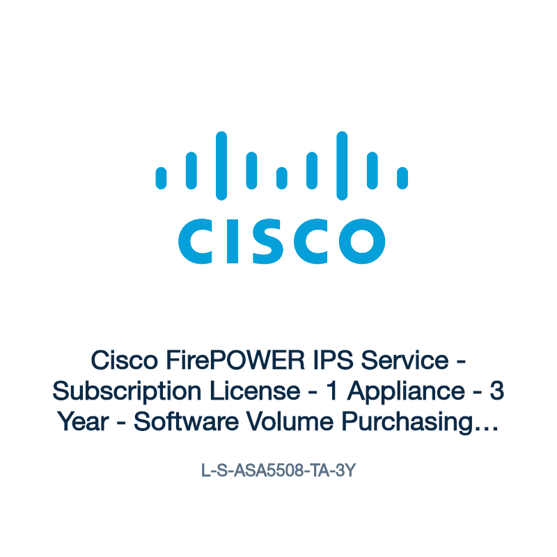 L-S-ASA5508-TA-3Y: Cisco FirePOWER IPS Service