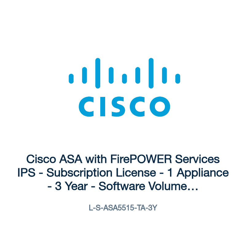 L-S-ASA5515-TA-3Y: Cisco ASA with FirePOWER Services IPS
