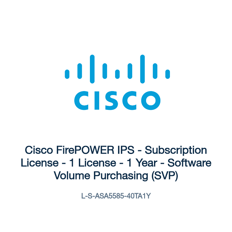 L-S-ASA5585-40TA1Y: Cisco FirePOWER IPS