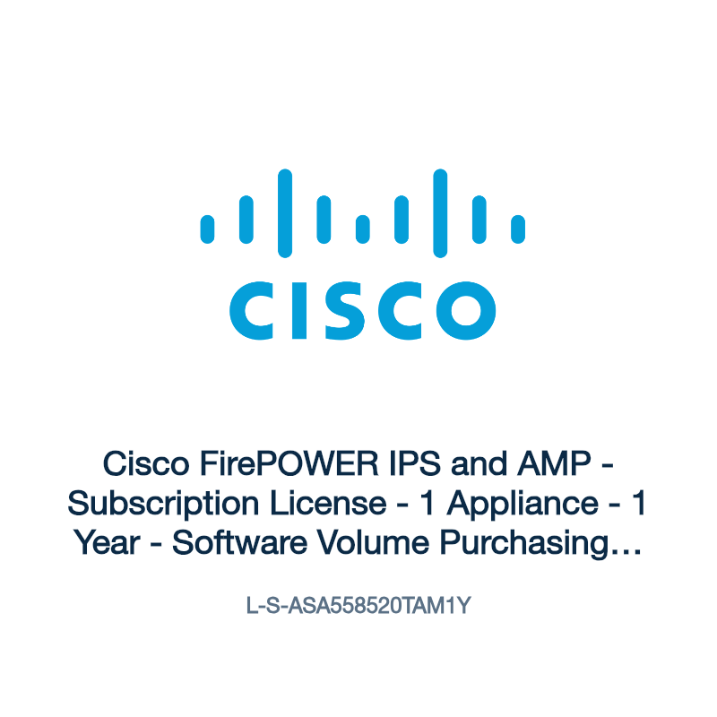 L-S-ASA558520TAM1Y: Cisco FirePOWER IPS and AMP