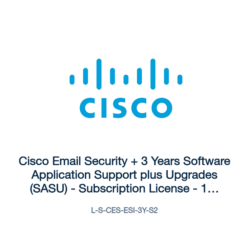 L-S-CES-ESI-3Y-S2: Cisco Email Security + 3 Years Software Application Support plus