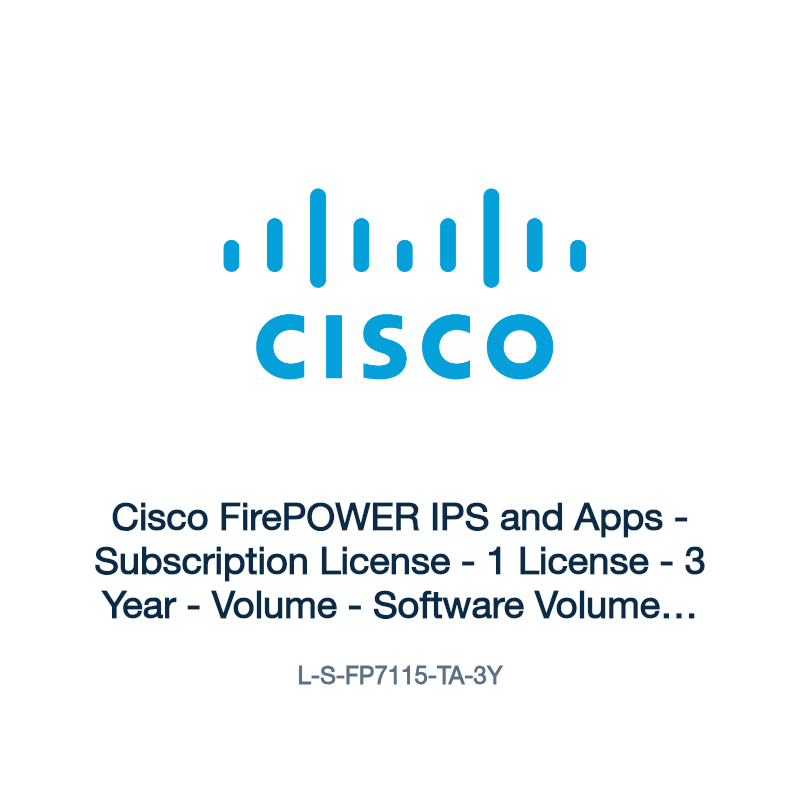 L-S-FP7115-TA-3Y: Cisco FirePOWER IPS and Apps