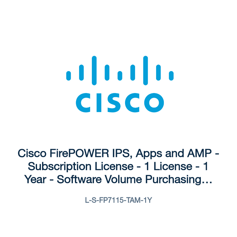 L-S-FP7115-TAM-1Y: Cisco FirePOWER IPS, Apps and AMP