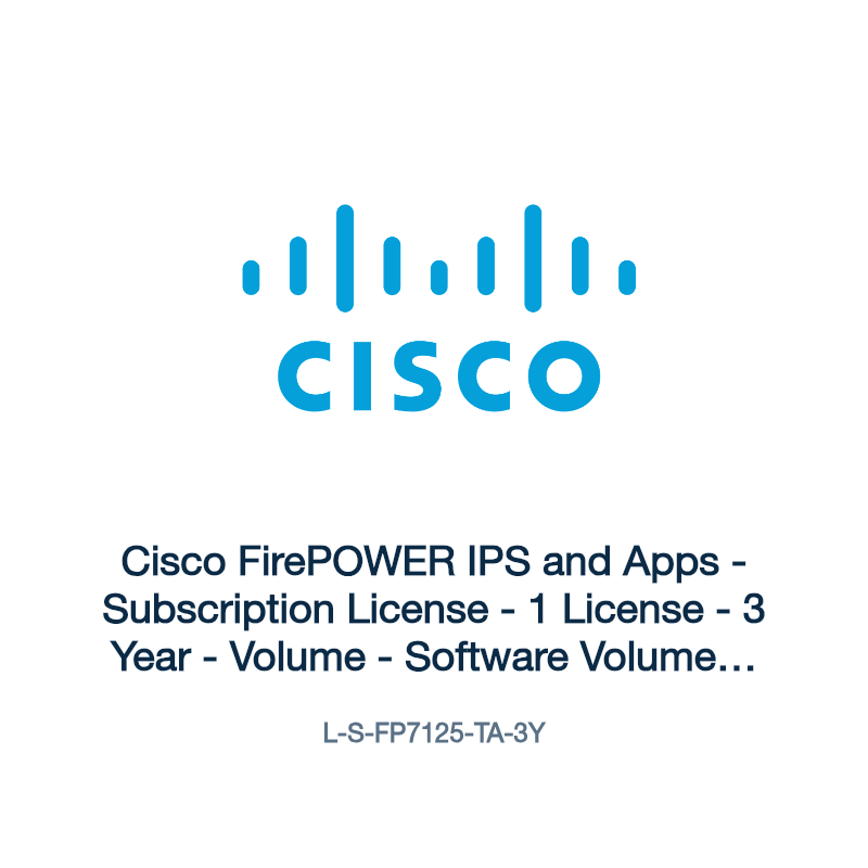 L-S-FP7125-TA-3Y: Cisco FirePOWER IPS and Apps