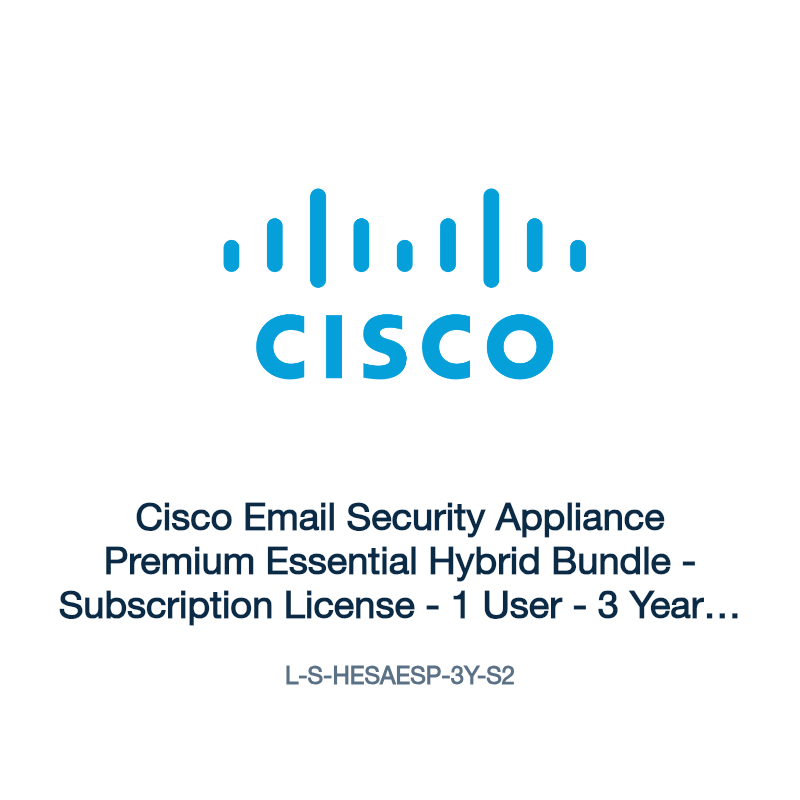 L-S-HESAESP-3Y-S2: Cisco Email Security Appliance Premium Essential Hybrid Bundle