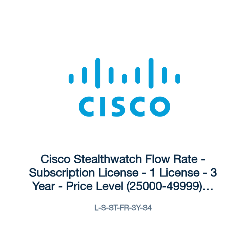L-S-ST-FR-3Y-S4: Cisco Stealthwatch Flow Rate