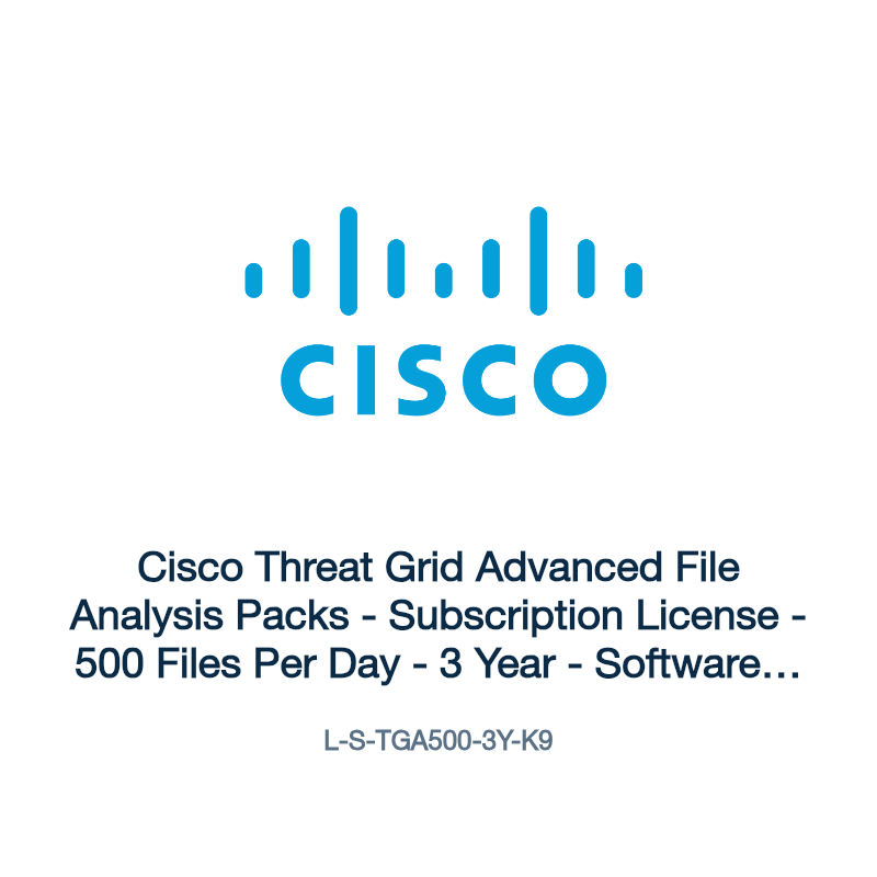 L-S-TGA500-3Y-K9: Cisco Threat Grid Advanced File Analysis Packs