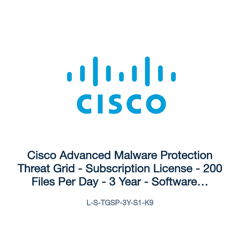 L-S-TGSP-3Y-S1-K9: Cisco Advanced Malware Protection Threat Grid