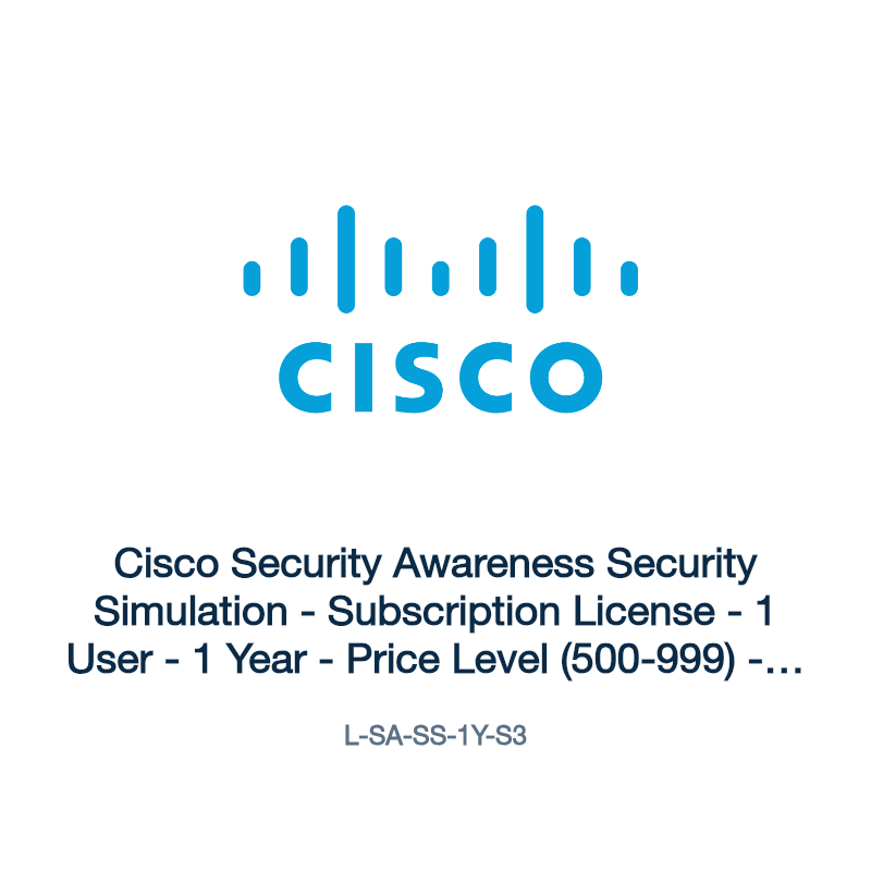 L-SA-SS-1Y-S3: Cisco Security Awareness Security Simulation