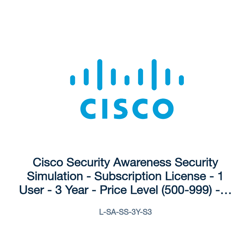 L-SA-SS-3Y-S3: Cisco Security Awareness Security Simulation