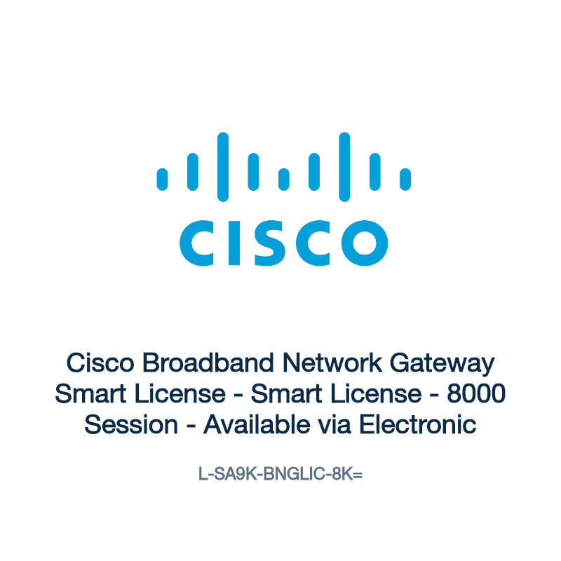 L-SA9K-BNGLIC-8K=: Cisco Broadband Network Gateway Smart License