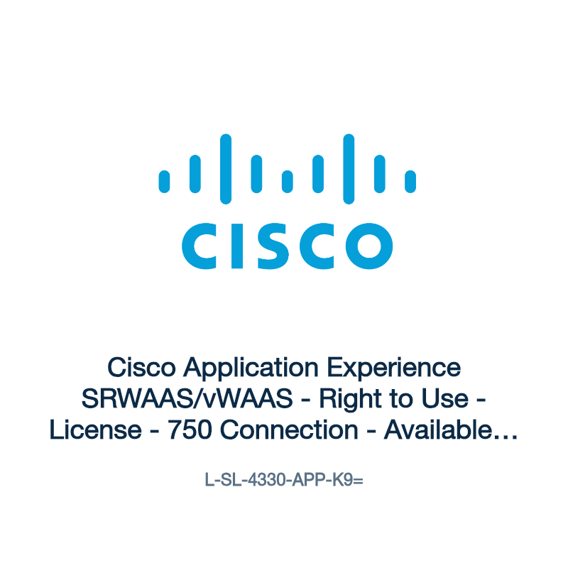 L-SL-4330-APP-K9=: Cisco Application Experience SRWAAS/vWAAS