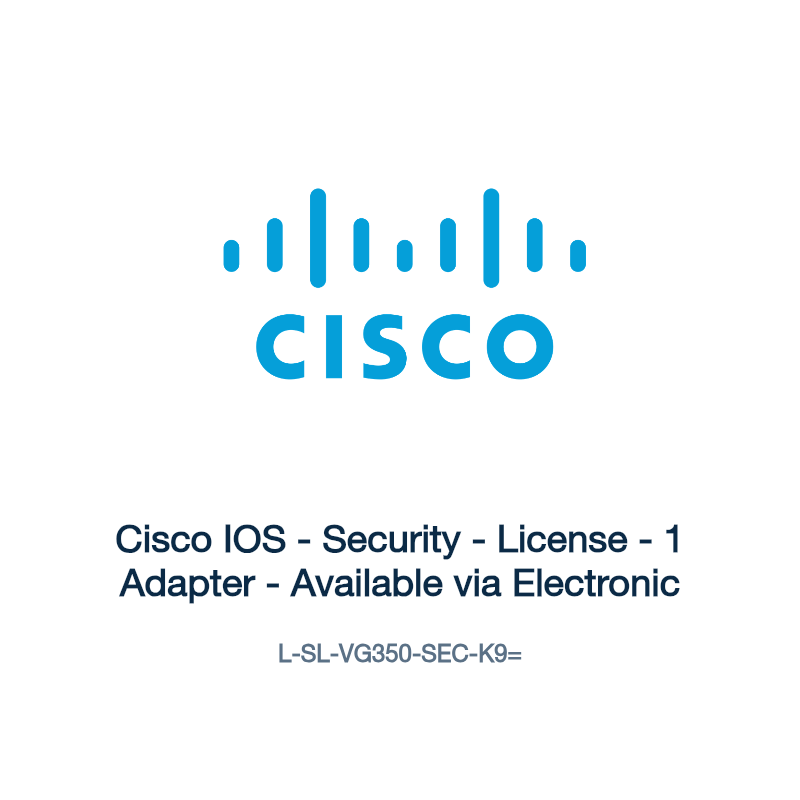 L-SL-VG350-SEC-K9=: Cisco IOS - Security - License - 1 Adapter - Available via Electronic