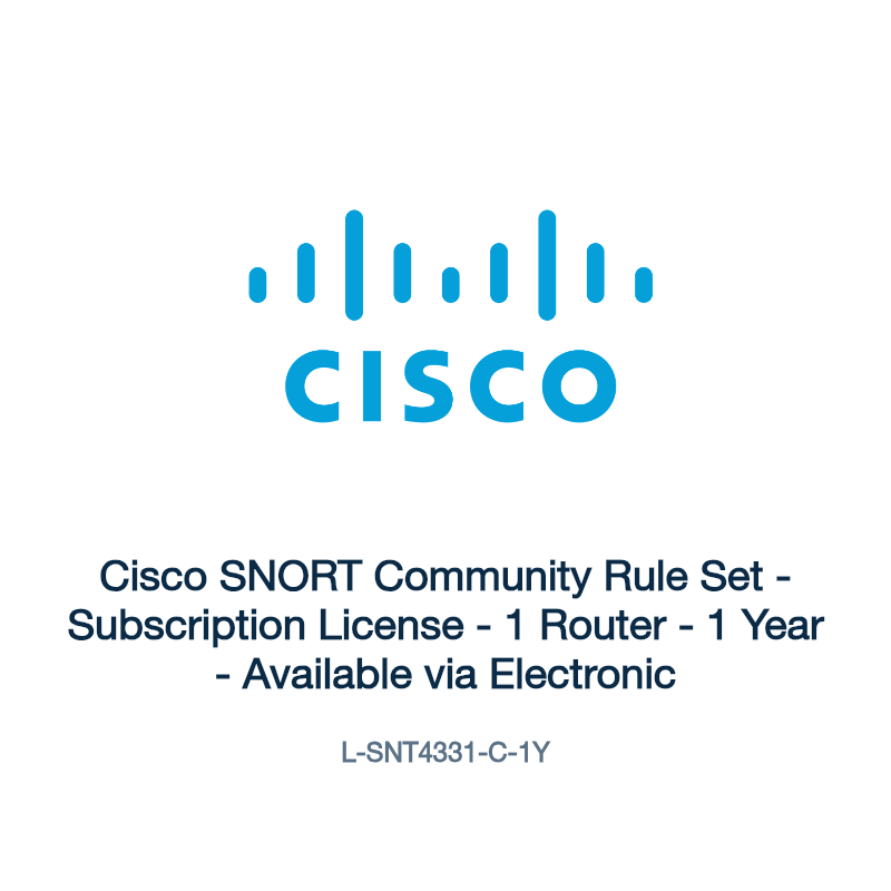 L-SNT4331-C-1Y: Cisco SNORT Community Rule Set
