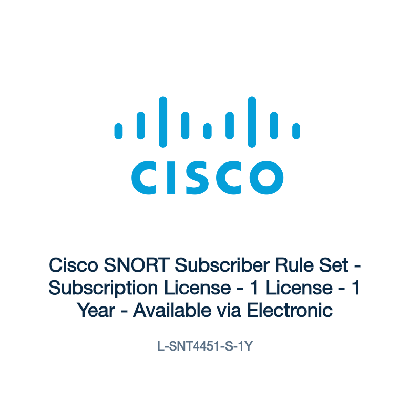L-SNT4451-S-1Y: Cisco SNORT Subscriber Rule Set