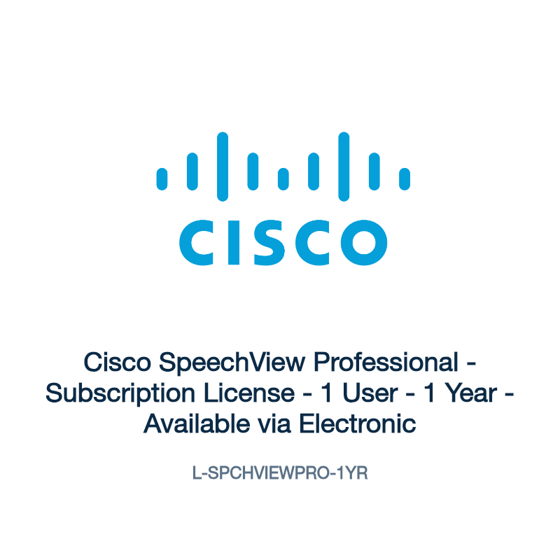 L-SPCHVIEWPRO-1YR: Cisco SpeechView Professional