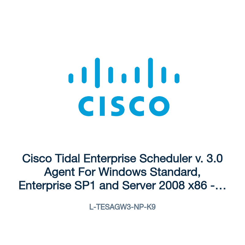 L-TESAGW3-NP-K9: Cisco Tidal Enterprise Scheduler v. 3.0 Agent For Windows Standard
