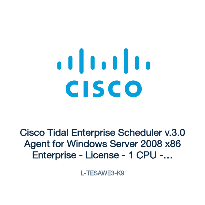 L-TESAWE3-K9: Cisco Tidal Enterprise Scheduler v.3.0 Agent for Windows Server 2008