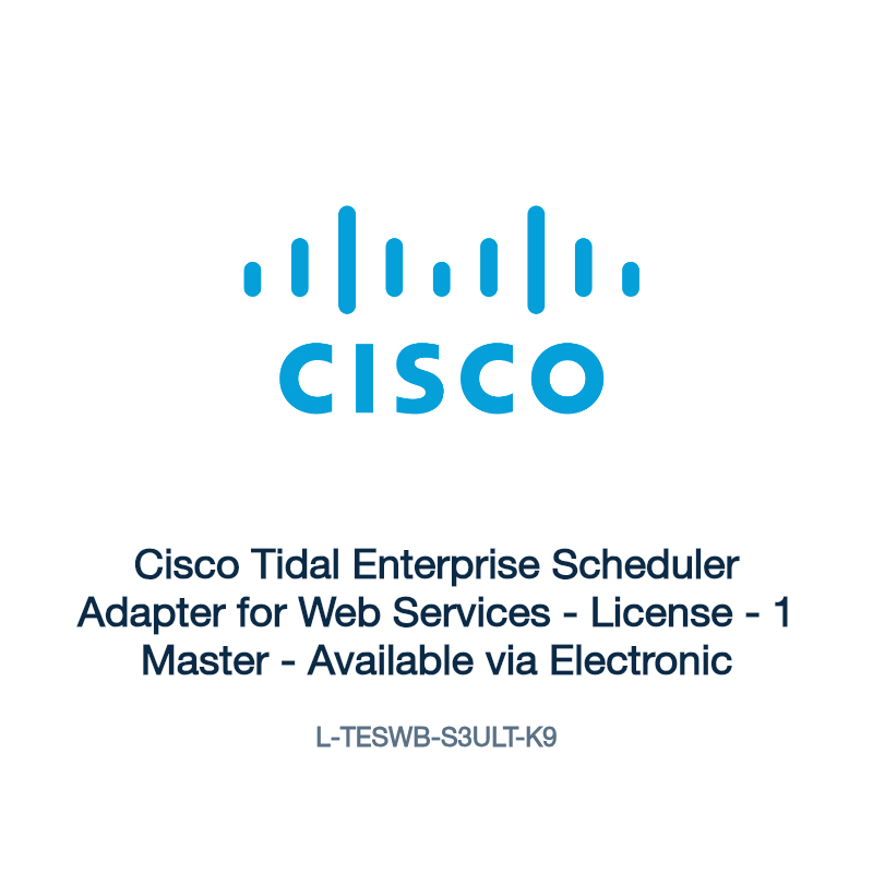 L-TESWB-S3ULT-K9: Cisco Tidal Enterprise Scheduler Adapter for Web Services