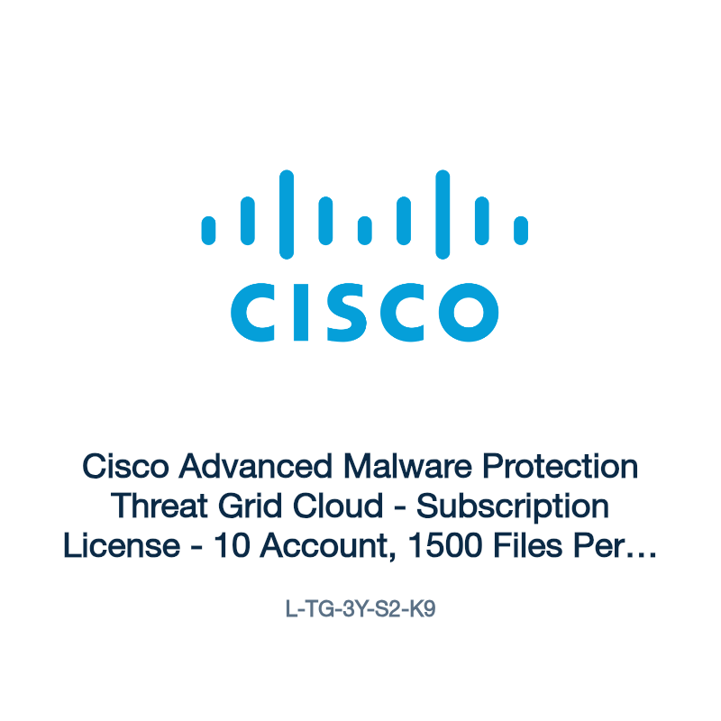 L-TG-3Y-S2-K9: Cisco Advanced Malware Protection Threat Grid Cloud